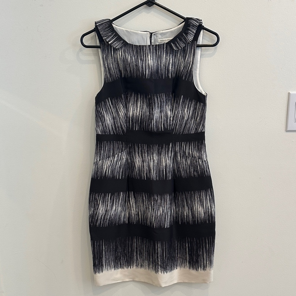 Banana Republic Black and White Patterned Mini Dress